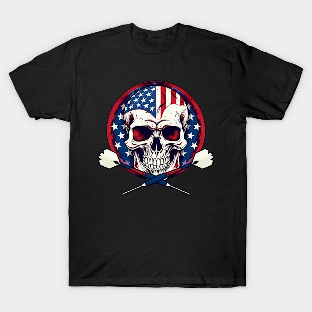 Dart Shirt | Skull With Darts T-Shirt by Gawkclothing